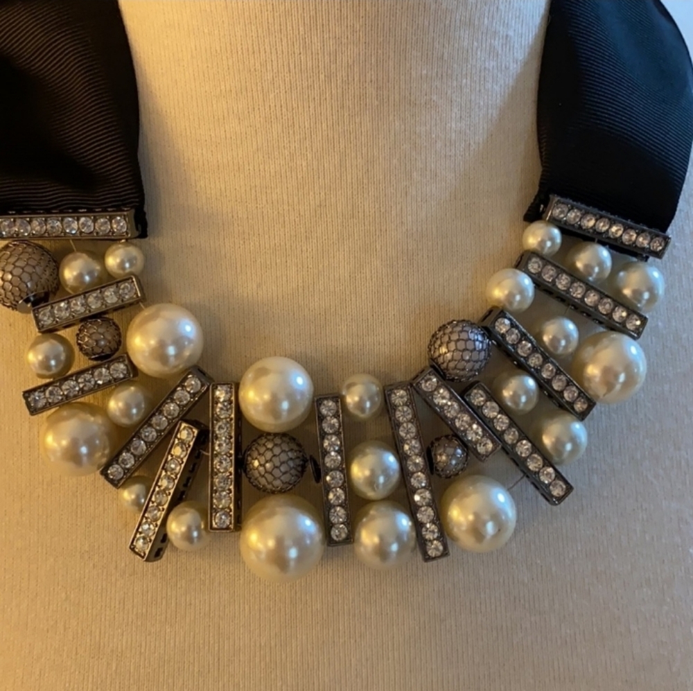 Vintage Pearl Statement Necklace